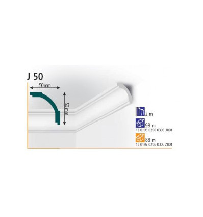 Polystyrénová lišta J50