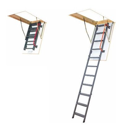 Podkrovné schody LWM - K - s kovovým rebríkom
