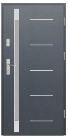 Wiked Premium INOX 5E  - Set dvere + zárubňa + kľučka