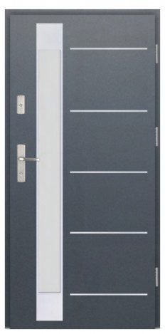 Wiked Premium INOX 7D  - Set dvere + zárubňa + kľučka