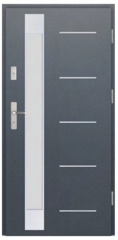 Wiked Premium INOX 7E  - Set dvere + zárubňa + kľučka