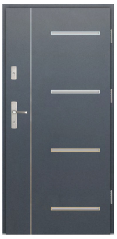Wiked Premium INOX 9B  - Set dvere + zárubňa + kľučka
