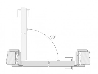 Voster zárubňa pre reverzné dvere hr.steny 90-130 mm