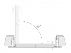 Voster zárubňa pre reverzné dvere hr.steny 170-210 mm