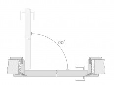 Voster zárubňa pre reverzné dvere hr.steny 210-260 mm