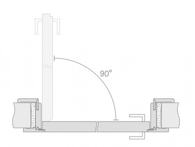 Voster zárubňa pre reverzné dvere hr.steny 370-410 mm