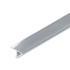 Profil AL prechodový "T" 13 mm, elox Striebro 01, 2,5 m, ku keramike, T13 Cezar