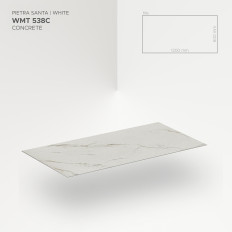 Obkladový panel Modee - Tile Stone essence Pietra Santa White WMT 538C 600x1200x4 mm Concrete