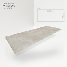 Obkladový panel Modee - Slab Stone essence Zenith Grey WMS 504C 2800x1175x4 mm Concrete